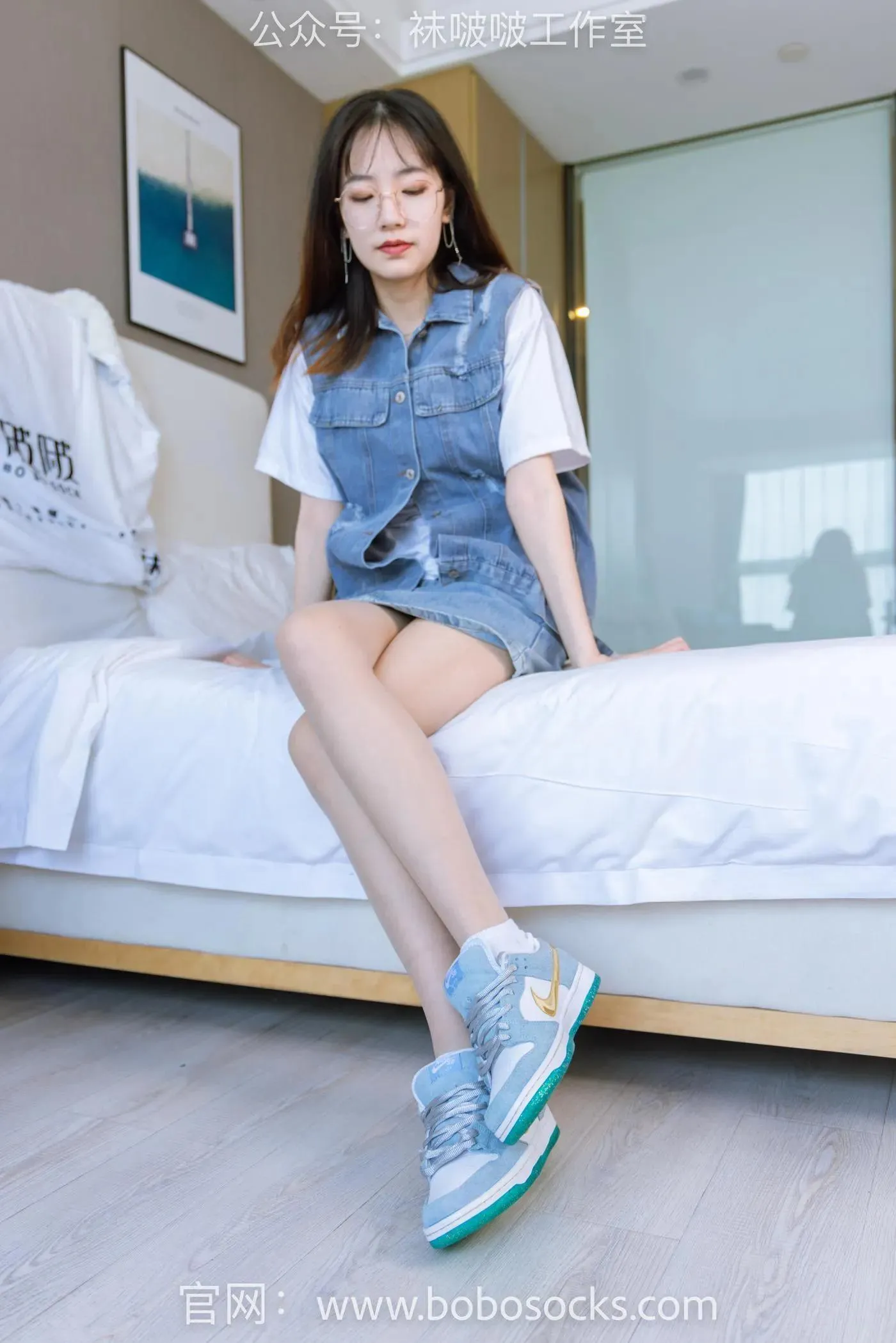 [BoBoSocks袜啵啵]NO.123 小甜豆-板鞋、白棉袜、肉丝 [140P]插图7